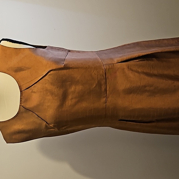 Women's 2pc Bronze Dress & Blazer Lined Matching Suit Set #W-724 - Picture 6 of 16